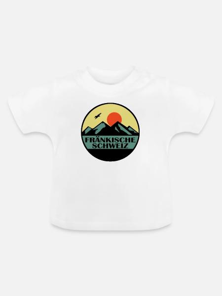 Fränkische Schweiz - Baby Bio-T-Shirt mit Rundhals - Weiß