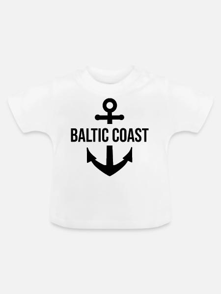 anker baltic coast - Baby Bio-T-Shirt mit Rundhals - Weiß