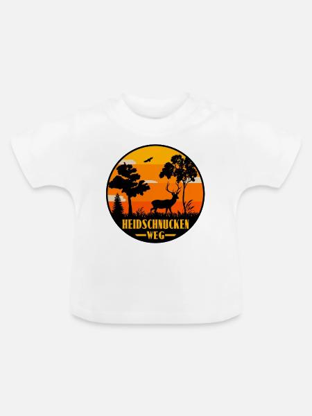 Heidschnuckenweg - Baby Bio-T-Shirt mit Rundhals - Weiß