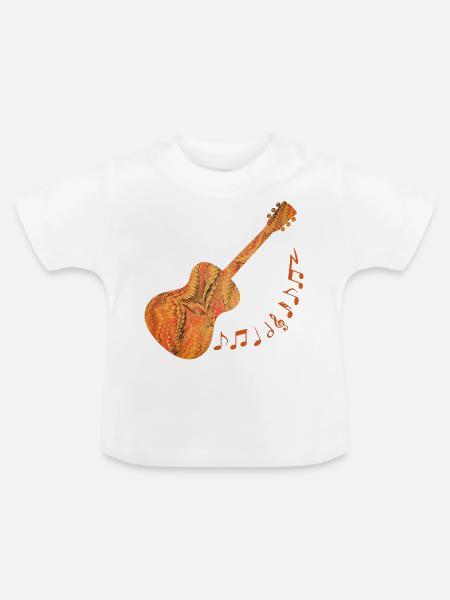 gitarre e 109 - Baby Bio-T-Shirt mit Rundhals - Weiß