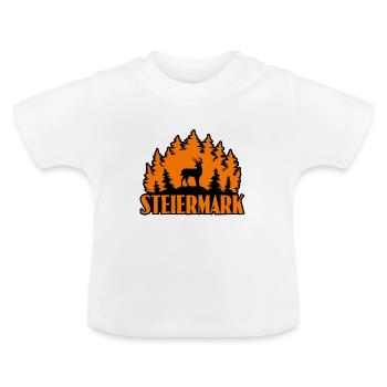 Steiermark - Baby Bio-T-Shirt mit Rundhals - Weiß - Vorne