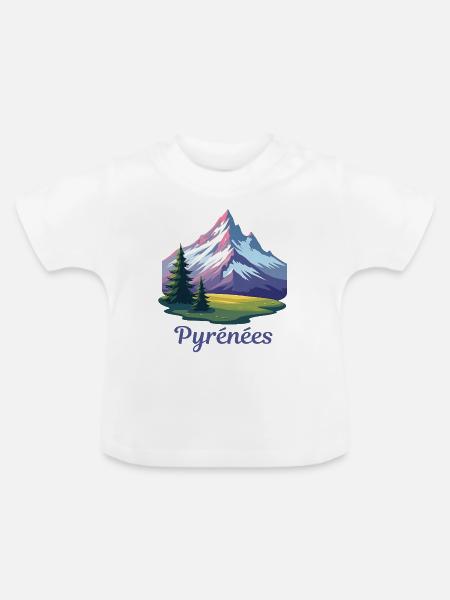 Pyrenaeen Pyrenees - Baby Bio-T-Shirt mit Rundhals - Weiß