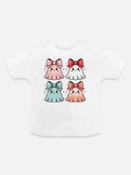 Geister - Baby Bio-T-Shirt mit Rundhals - Weiß