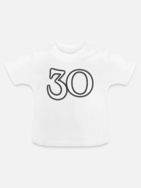 30 - Baby Bio-T-Shirt mit Rundhals - Weiß