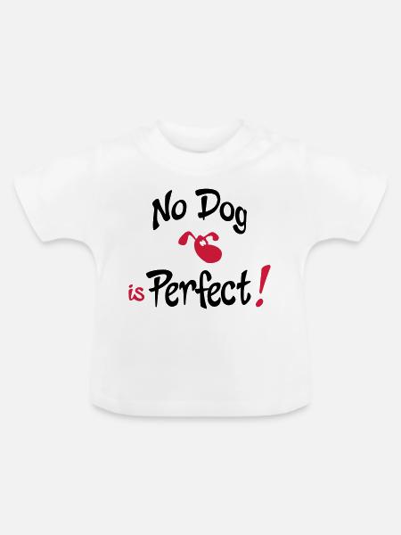 Hund - Baby Bio-T-Shirt mit Rundhals - Weiß