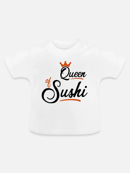 Sushi - Baby Bio-T-Shirt mit Rundhals - Weiß