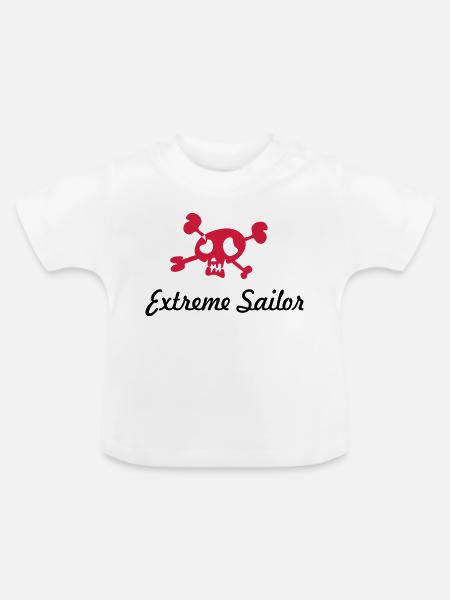 segeln - Baby Bio-T-Shirt mit Rundhals - Weiß
