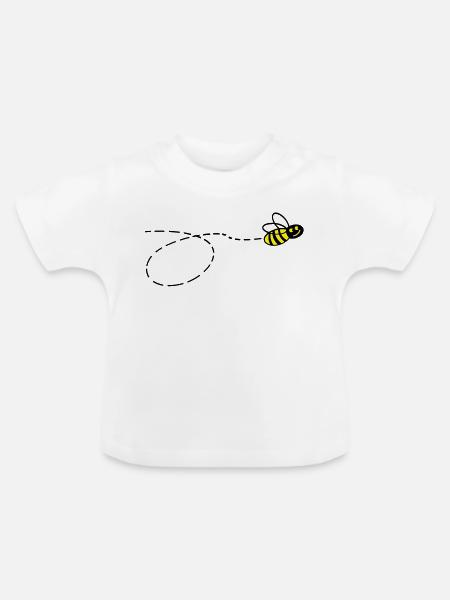 Flotte Biene 2 - Baby Bio-T-Shirt mit Rundhals - Weiß