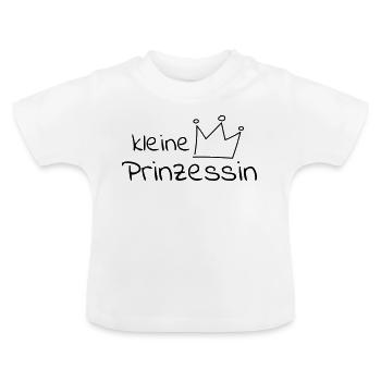 Kleine Prinzessin - Baby Bio-T-Shirt mit Rundhals - Weiß - Vorne