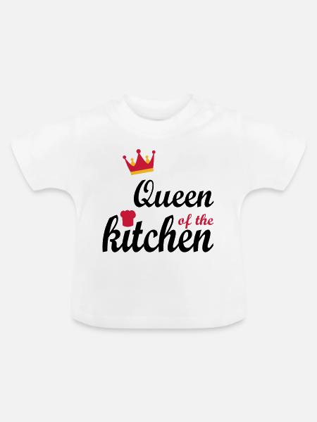 kochen - Baby Bio-T-Shirt mit Rundhals - Weiß
