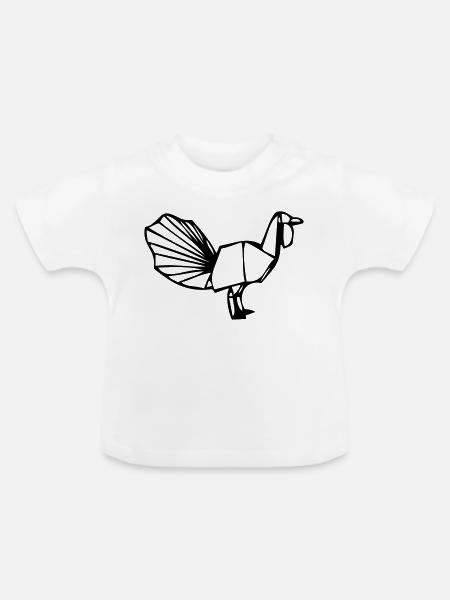 Truthahn - Baby Bio-T-Shirt mit Rundhals - Weiß