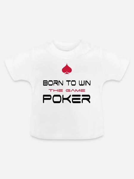 poker - Baby Bio-T-Shirt mit Rundhals - Weiß