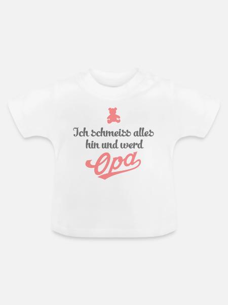 opa - Baby Bio-T-Shirt mit Rundhals - Weiß