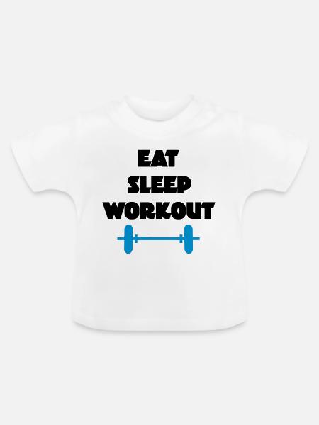 workout - Baby Bio-T-Shirt mit Rundhals - Weiß