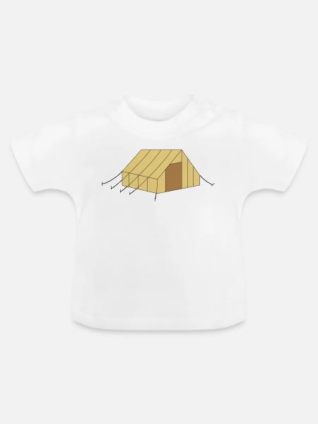 Zelt - Baby Bio-T-Shirt mit Rundhals - Weiß