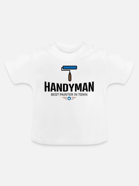 Heimwerker - Baby Bio-T-Shirt mit Rundhals - Weiß