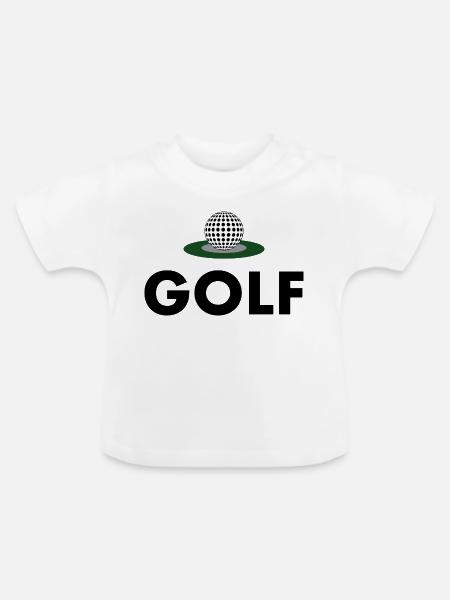 Golfer - Baby Bio-T-Shirt mit Rundhals - Weiß
