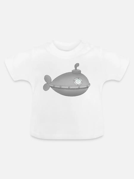 Uboot U-Boot Unterwasserwelt - Baby Bio-T-Shirt mit Rundhals - Weiß