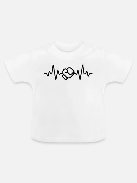 Boxen - Baby Bio-T-Shirt mit Rundhals - Weiß