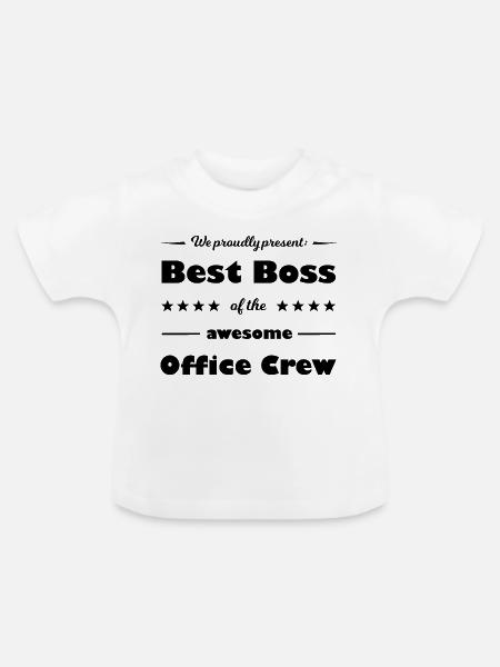 Der beste Büro - Baby Bio-T-Shirt mit Rundhals - Weiß
