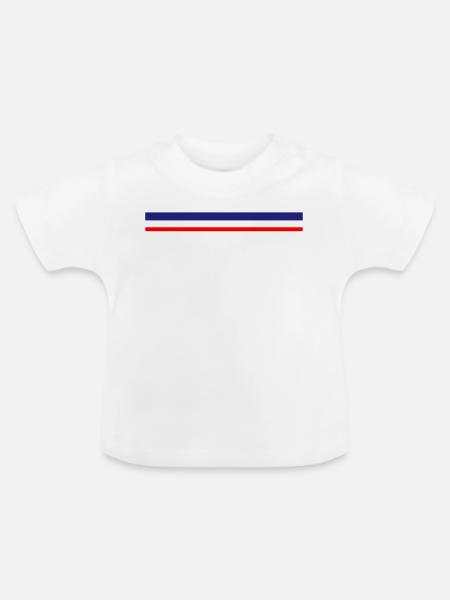 Frankreich Sport - Baby Bio-T-Shirt mit Rundhals - Weiß