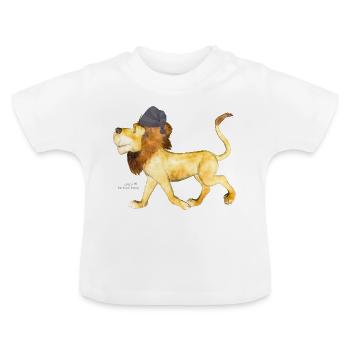 watercolored Lion by Sabina Elisabeth - Baby Bio-T-Shirt mit Rundhals - Weiß - Vorne