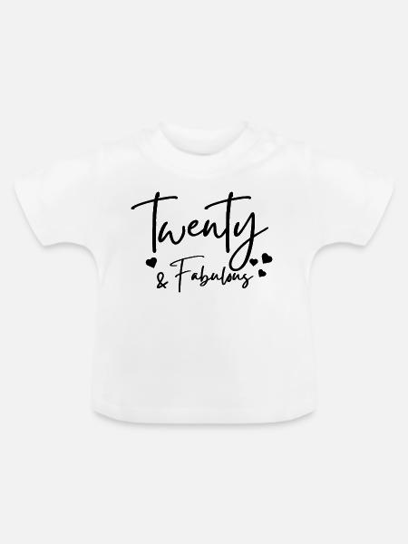 zwanzig fabelhaft - Baby Bio-T-Shirt mit Rundhals - Weiß