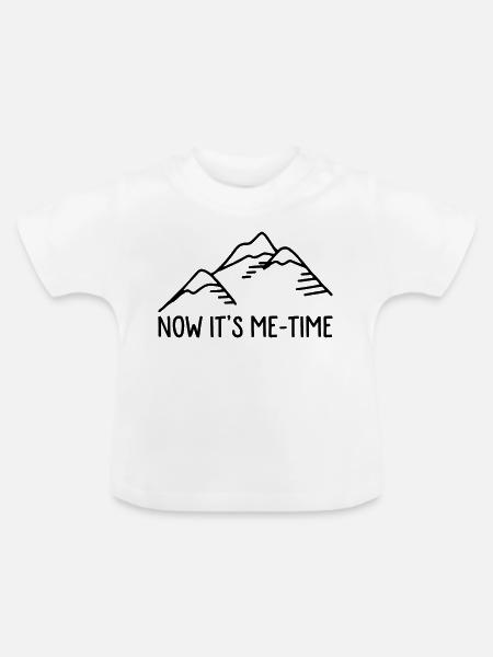 Wandern in den Bergen - Baby Bio-T-Shirt mit Rundhals - Weiß