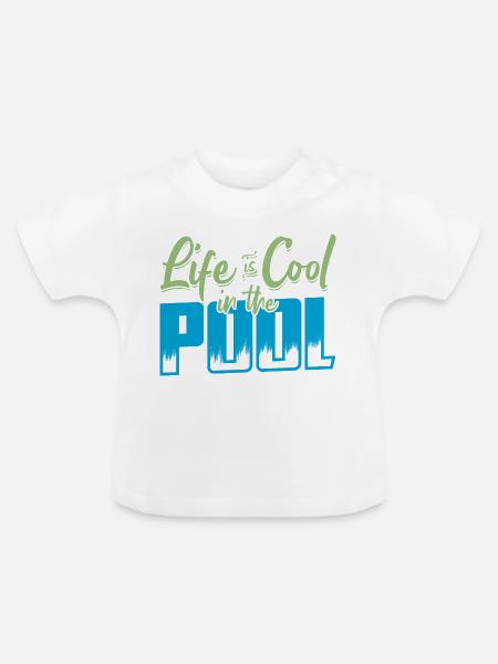 Schwimmer Witz - Baby Bio-T-Shirt mit Rundhals - Weiß
