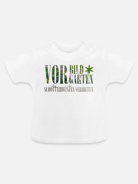 Vorbild Vorgarten - Baby Bio-T-Shirt mit Rundhals - Weiß