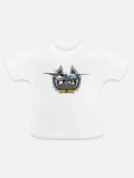 L-410 UVP-E - Baby Bio-T-Shirt mit Rundhals - Weiß