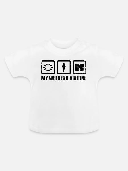 Eiscreme Wochenende - Baby Bio-T-Shirt mit Rundhals - Weiß