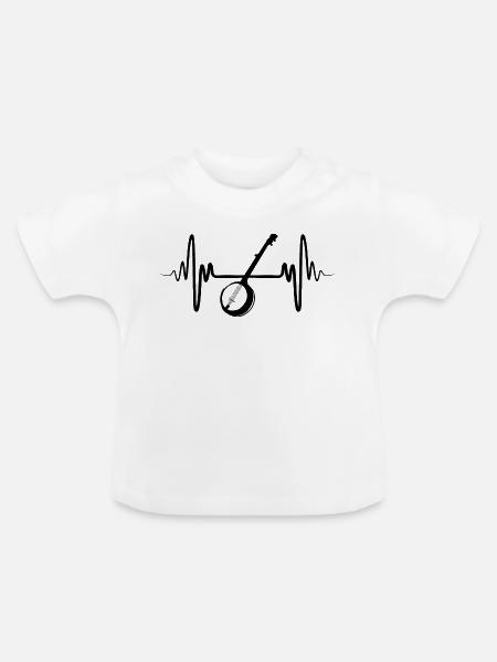 Banjo - Baby Bio-T-Shirt mit Rundhals - Weiß