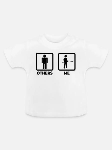 Lustige Bäcker Karikatur - Baby Bio-T-Shirt mit Rundhals - Weiß