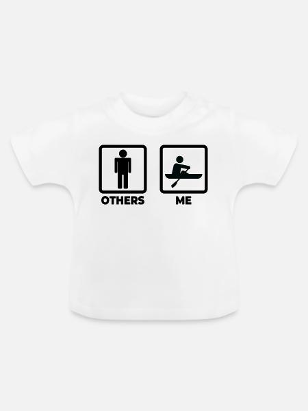 Ich als Ruderer - Baby Bio-T-Shirt mit Rundhals - Weiß
