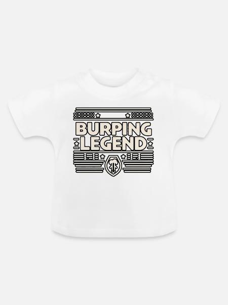 Burping Legend 15 - Baby Bio-T-Shirt mit Rundhals - Weiß
