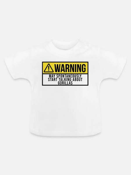Gorilla Gorilla Gorilla - Baby Bio-T-Shirt mit Rundhals - Weiß