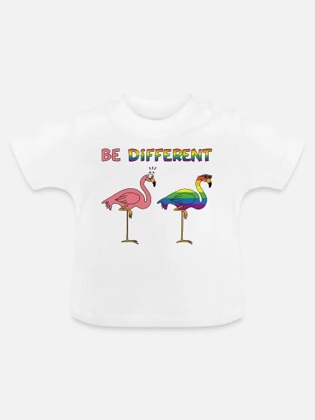 abweichen - Baby Bio-T-Shirt mit Rundhals - Weiß
