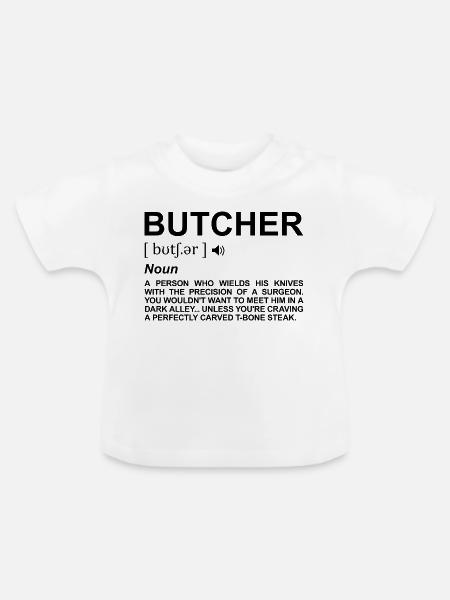 Metzger Bedeutung - Baby Bio-T-Shirt mit Rundhals - Weiß