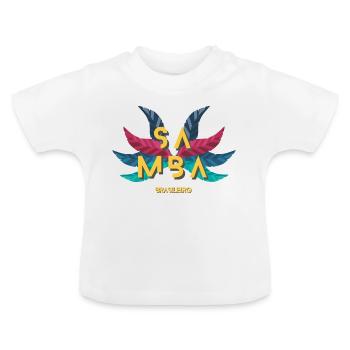 Samba brésilienne, Samba do Brasil, Danse - T-shirt bio col rond Bébé - blanc - Devant