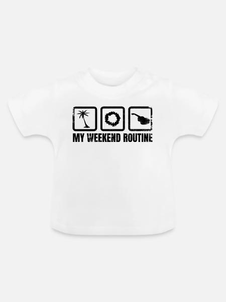 Ukulele Wochenende - Baby Bio-T-Shirt mit Rundhals - Weiß