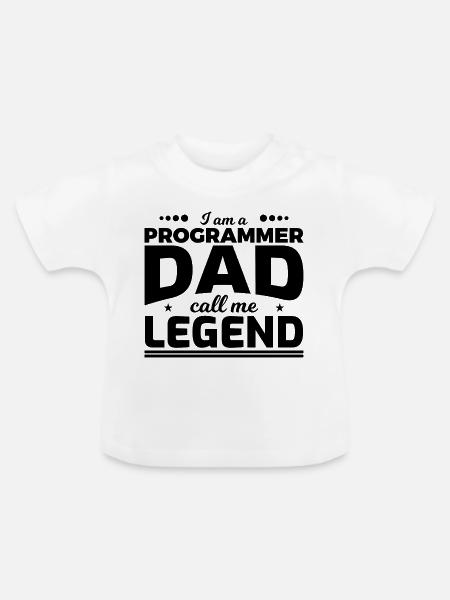 Programmierer Vater nenn mich Legende - Baby Bio-T-Shirt mit Rundhals - Weiß