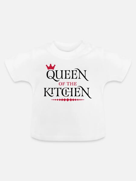 Queen of the Kitchen - Baby Bio-T-Shirt mit Rundhals - Weiß