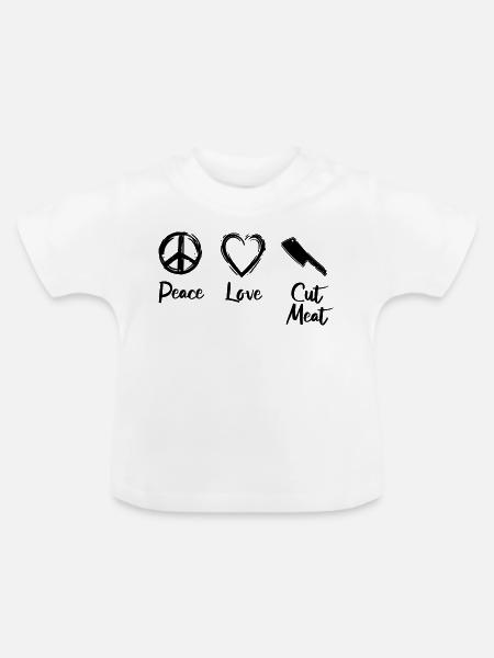 Fleischer Motivation - Baby Bio-T-Shirt mit Rundhals - Weiß