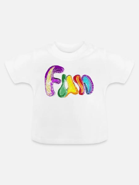 FUN - Baby Bio-T-Shirt mit Rundhals - Weiß