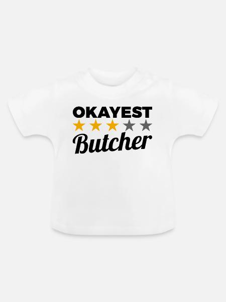 Durchschnittlicher Fleischer - Baby Bio-T-Shirt mit Rundhals - Weiß