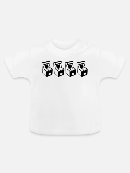 Arcade Automaten - Baby Bio-T-Shirt mit Rundhals - Weiß
