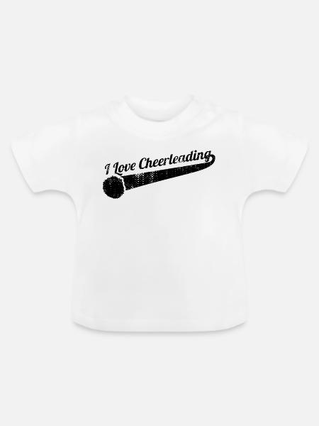 Cheerleading Liebe - Baby Bio-T-Shirt mit Rundhals - Weiß