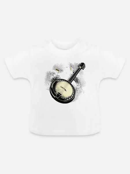 Banjo Grafik - Baby Bio-T-Shirt mit Rundhals - Weiß