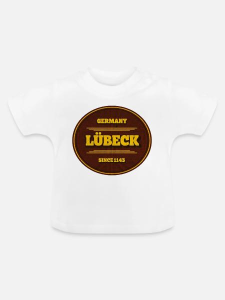 Lübeck Siegel Seit 1143 - Baby Bio-T-Shirt mit Rundhals - Weiß